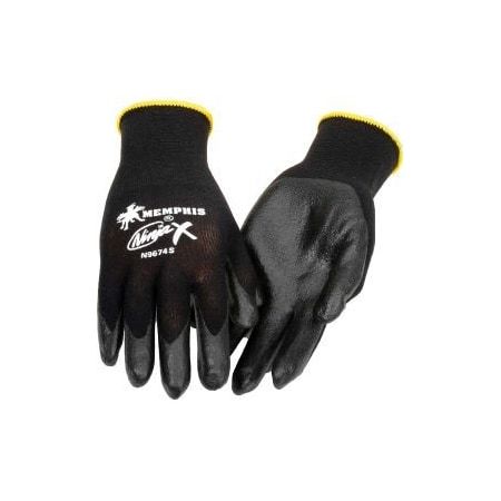 Mcr Safety Nitrile, Smooth Finish, Black, XL N9674XL